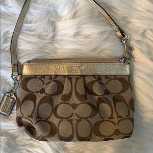 Brown Coach Wristlet